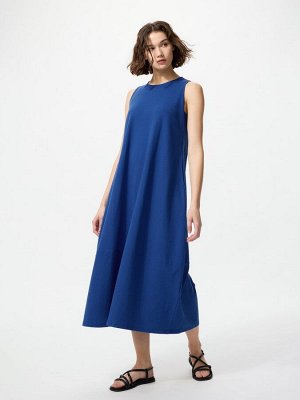 UNIQLO - свободное платье-баллон из джерси, увеличенная длина - 67 BLUE