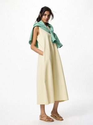 UNIQLO - свободное платье-баллон из джерси, увеличенная длина - 40 CREAM