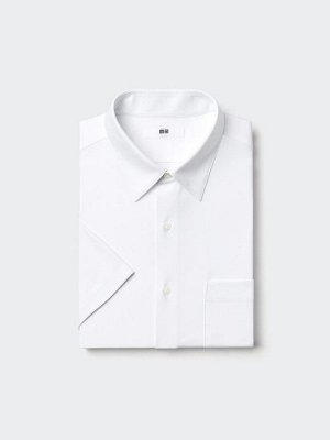 UNIQLO - базовая рубашка с короткими рукавами - 00 WHITE