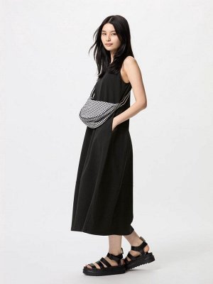 UNIQLO - свободное платье-баллон из джерси - 09 BLACK