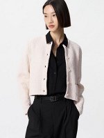 UNIQLO - короткий текстурный кардиган - 00 WHITE