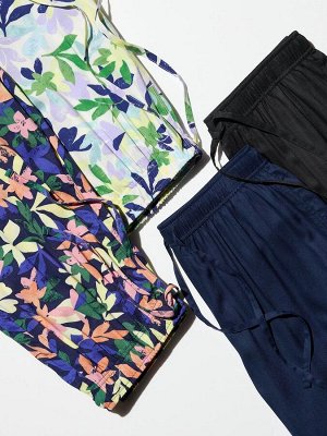 UNIQLO - укороченные легкие штаны из вискозы - 69 NAVY