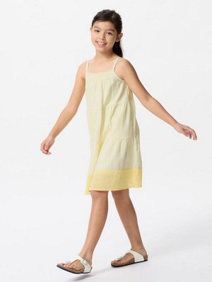 UNIQLO - хлопковое платье на бретельках - 40 CREAM