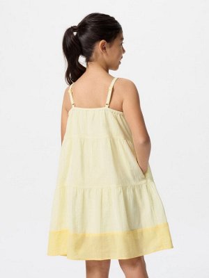 UNIQLO - хлопковое платье на бретельках - 40 CREAM