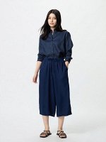 UNIQLO - укороченные легкие штаны из вискозы - 69 NAVY