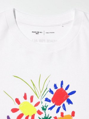 UNIQLO UT - хлопковая футболка с дизайном PEACE FOR ALL х Пабло Пикассо - 00 WHITE