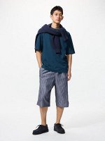 UNIQLO - шорты в полоску ниже колена - 67 BLUE