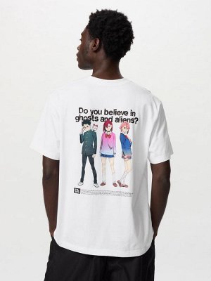 UNIQLO UT - хлопковая футболка с дизайном аниме "Dandadan" - 00 WHITE