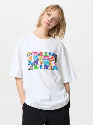 UNIQLO UT - хлопковая футболка с дизайном манги "Паразит" - 00 WHITE