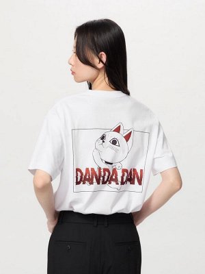UNIQLO UT - хлопковая футболка с дизайном аниме "Dandadan" - 00 WHITE