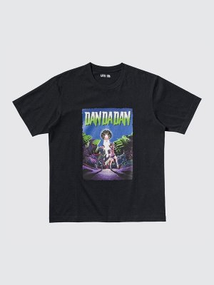 UNIQLO UT - хлопковая футболка с дизайном аниме "Dandadan" - 09 BLACK