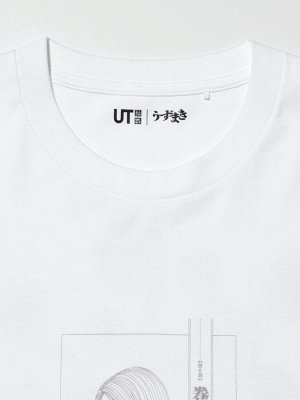 UNIQLO UT - хлопковая футболка с дизайном манги "Спираль" - 00 WHITE