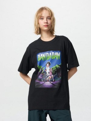 UNIQLO UT - хлопковая футболка с дизайном аниме "Dandadan" - 09 BLACK