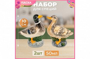 Набор для специй 2 пр. "Селезень и уточка", 8,5x4,5x10,5 см