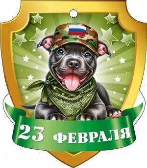 Открытка "23 февраля", УФ-лак глянцевый, размер 11,4*10,6 см