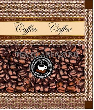 Полотенце вафельное кухонное "Coffe"3