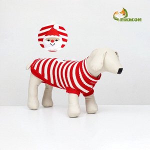 Свитер для собак "Санта", размер 2XL (ДС 41, ОШ 41, ОГ 36-60 см)