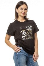 Футболка &quot;Cap&amp;shoes&quot;. Цвет черный