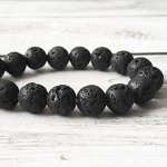 &quot;Лава&quot; бусины, диаметр около 10,4-10,6 мм, цена за 18 шт (1/2 нити)