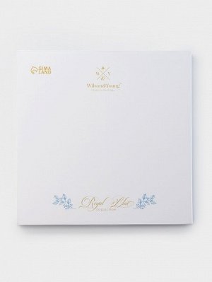 Тарелка WY Royal blue, d=26.5 см, фарфор, белая