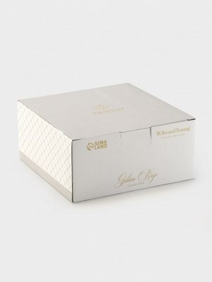 Чайная пара WY Golden rays, 2 предмета: чашка 220 мл, блюдце, фарфор, белая