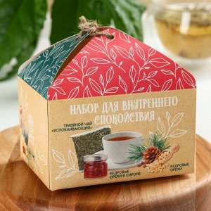 Подарочный набор «8 Марта» кедровый орех 30 г, варенье 30 г, чай 20