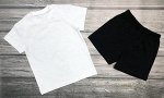 Комплект с шортами &quot;Детский сад&quot;. Цвет белый+черный