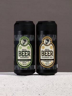 Подарочный набор косметики Real Beer, гель для душа и шампунь для волос HARD LINE, 2x400