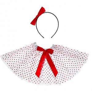 Карнавальный набор «Бантик», 2 предмета: ободок, юбка двухслойная, 3-5 лет