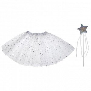 Карнавальный набор «Звёздочка», 2 предмета: жезл, юбка двухслойная, 3-5 лет
