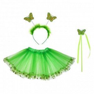 Карнавальный набор «Бабочка», 3 предмета: жезл, ободок, юбка двухслойная, 3-5 лет