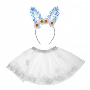 Карнавальный набор «Зайка», ободок, юбка двухслойная с лепестками, 3-5 лет