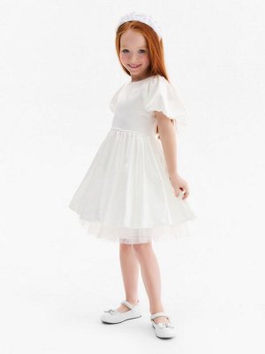 Платье нарядное детское MINAKU: PartyDress, молочное.