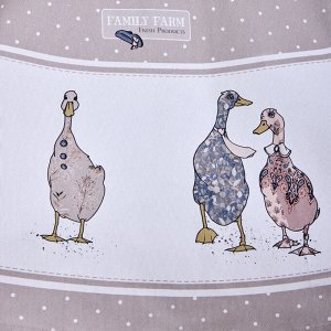 Круглая скатерть "Family Farm" 190 см, 100% хлопок, капучино, твил с пропиткой, 1 шт.