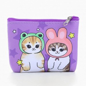 Кошелёк детский для девочки «Котики», МИКС