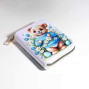 Кошелёк на молнии, цвет белый