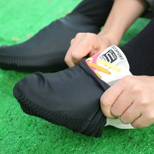 Ультра-эластичные силиконовые бахилы от дождя Waterproof silicone shoe cover