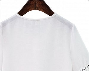 Белая шифоновая блузка