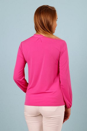 Блузка с бантом ф 132 (ярко-розовый)