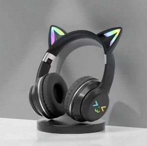Premium Наушники беспроводные Cat Ears кошачьи ушки светящиеся, 400mAh