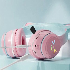 Premium Наушники беспроводные Cat Ears кошачьи ушки светящиеся, 400mAh
