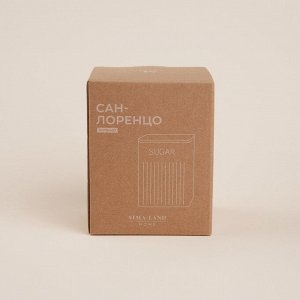 Банка для сахара «Сан-Лоренцо», 10*13 см, цвет розовый, с бамбуковой крышкой