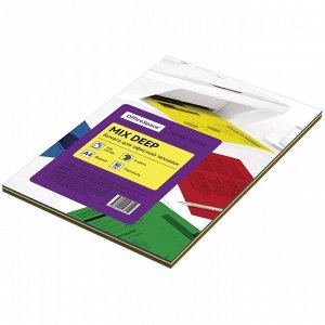 Бумага цветная OfficeSpace deep mix А4, 80г/м2, 100л. (4 цвета)