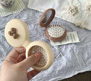 Расческа для волос компактная складная с зеркалом