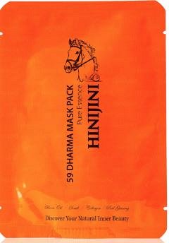 Тканевая антивозрастная маска для лица с лошадиным маслом "HINIJINI", 23 мл.