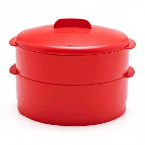 Пароварка двухуровневая красная - Tupperware® в подарочной упаковке.