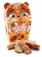 13.54.11 Конфеты с орехами &quot;Веселые мишки&quot; со вкусом Ириса 150г*12шт ар.90257
