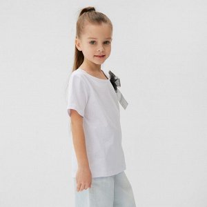 Футболка детская KAFTAN «Бантик», белый/черный