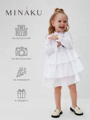 Платье для девочки MINAKU, с рюшами.
