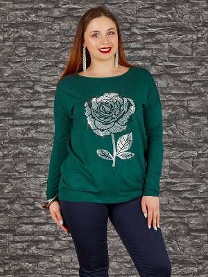 Свитер Старая цена 737 руб. Состав: 50% Viscose, 45% Modal, 5% Spandex Цвет: dark green Длина: 61. Длина плеча+рукава: 65см. Стразы.